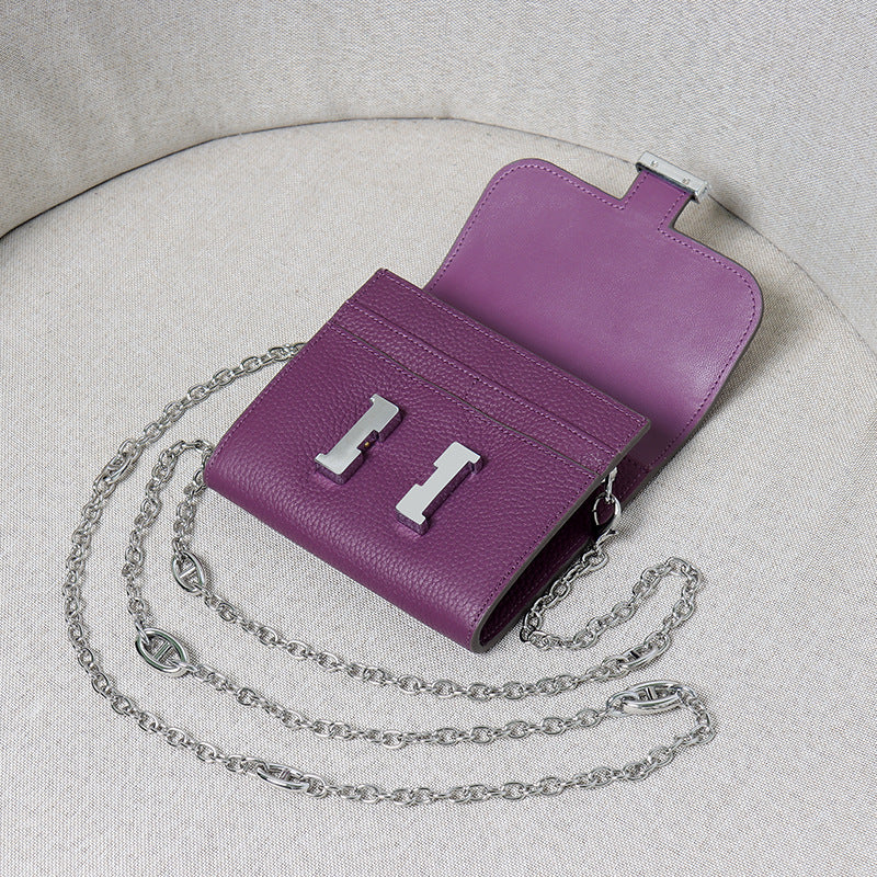 Leather Stewardess Pig Nose Chain Fashion Crossbody Bags