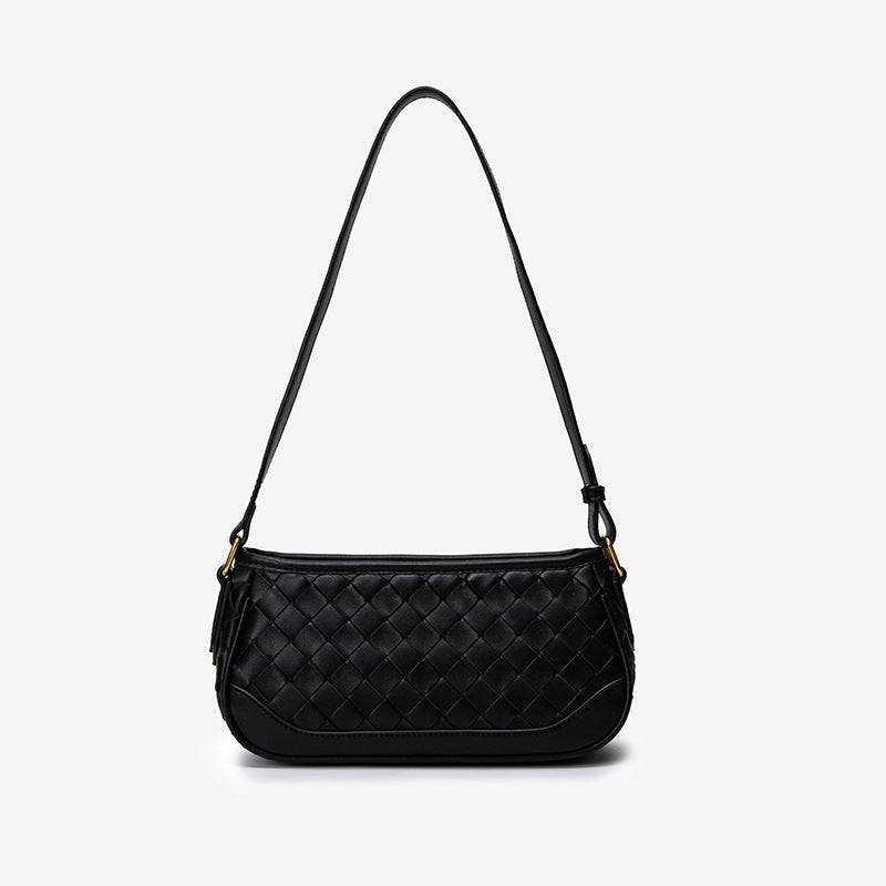 Women's Fashionable Woven Underarm Baguette Hand Bags
