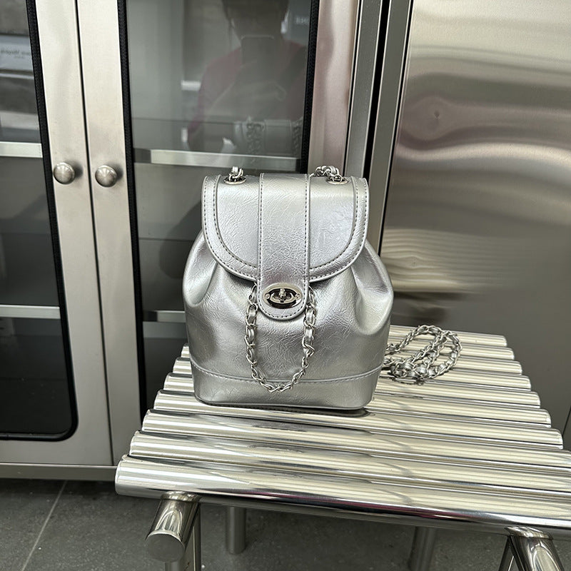 Women's Fashion Trendy Style Chain Mini Shoulders Bucket Bags