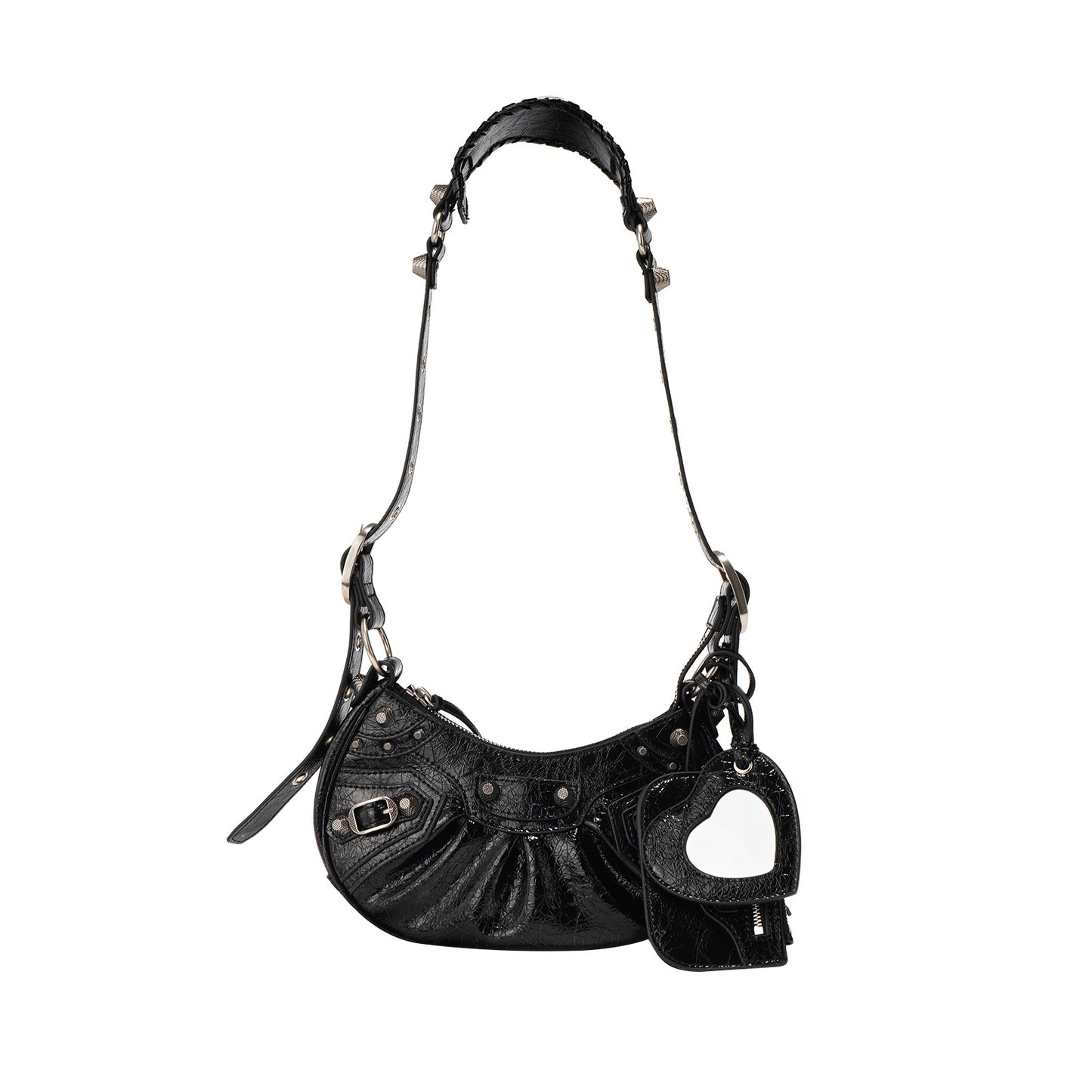 Selenodont Rivet Fashionable Three-in-one Pleated Motorcycle Bags