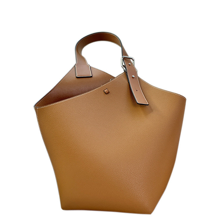 Women's Contrast Color Large Capacity Wide Strap Shoulder Bags