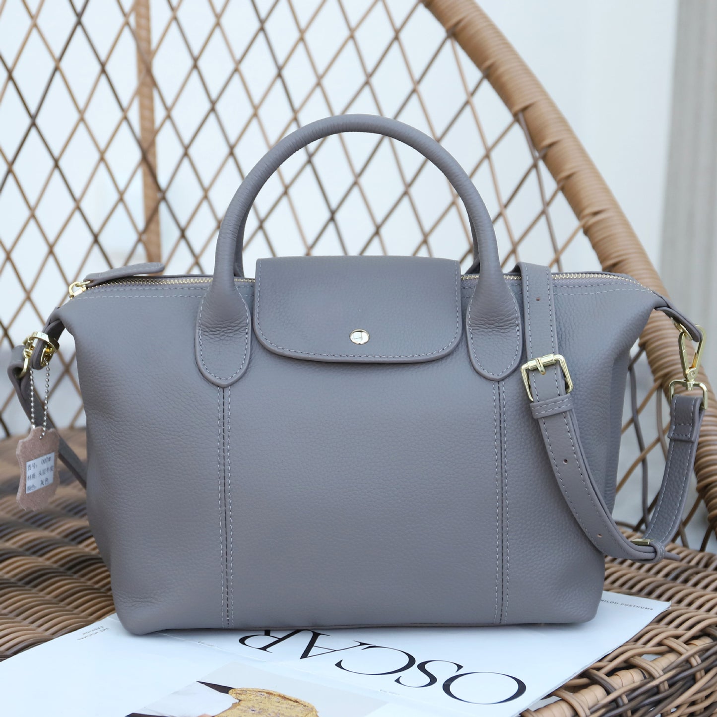 Women's Layer Cowhide Leather Large Capacity Texture Portable Crossbody Bags