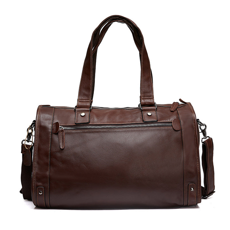 Leather Large Capacity Cowhide Storage Horizontal Travel Bags
