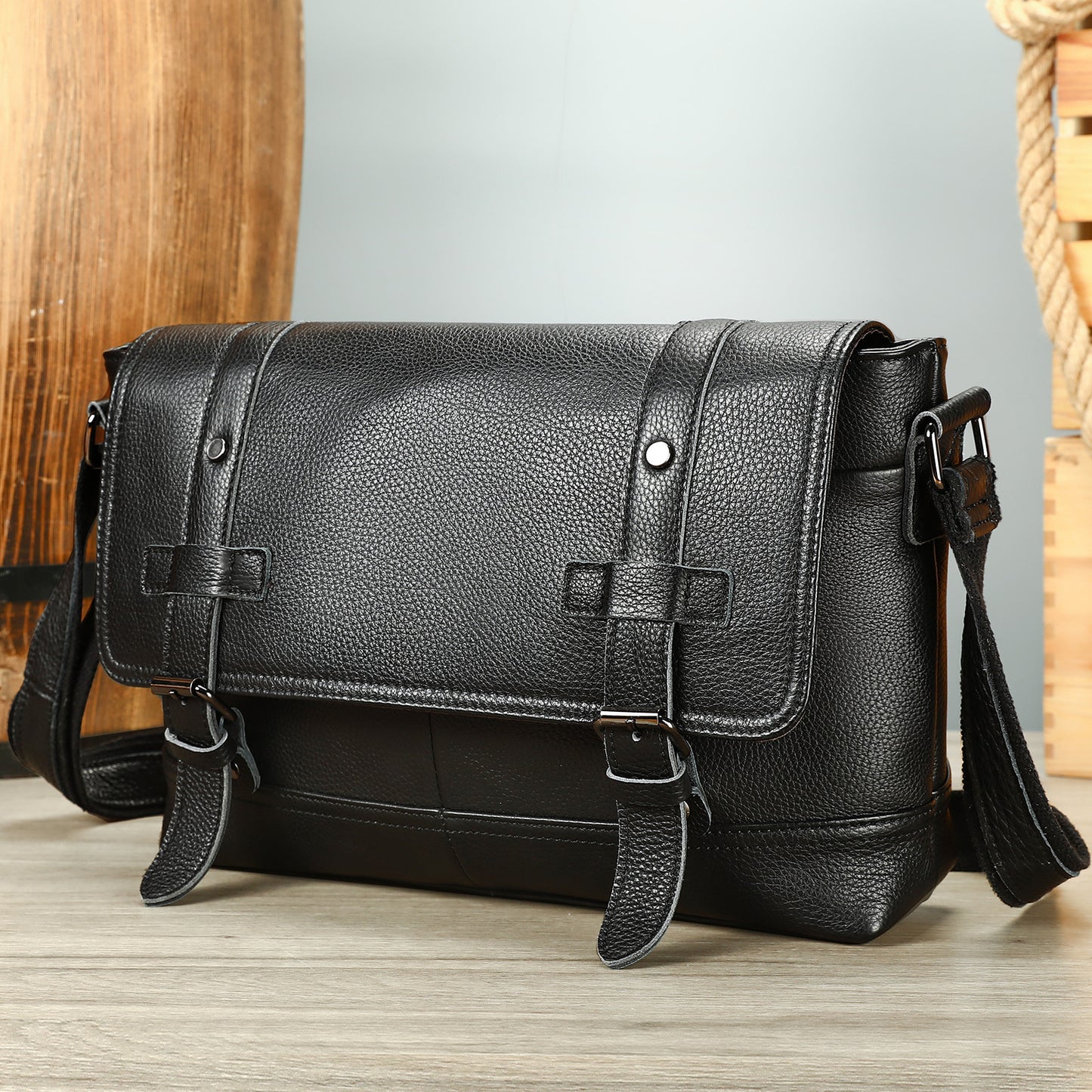 Men's Crazy Horse Leather Retro First Layer Bags
