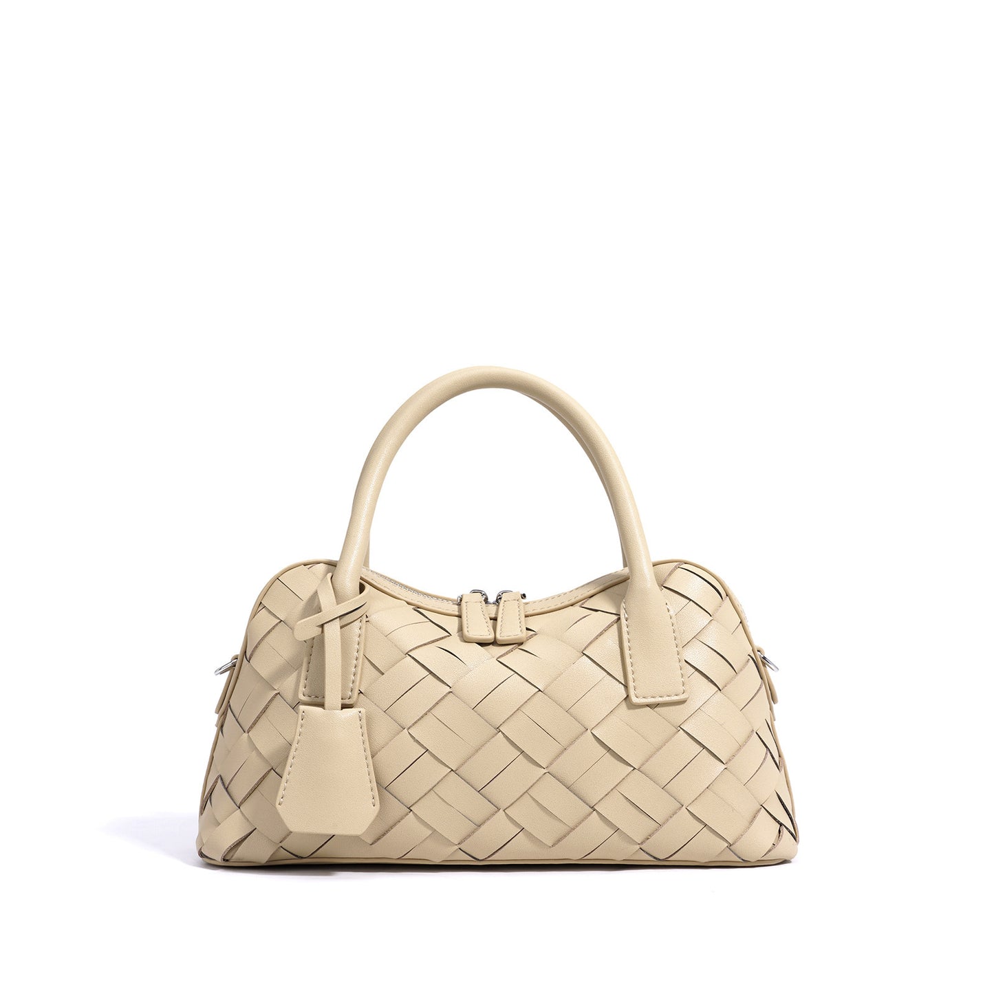 Women's Bowling Leather Hand-woven Underarm Commuting Shoulder Bags