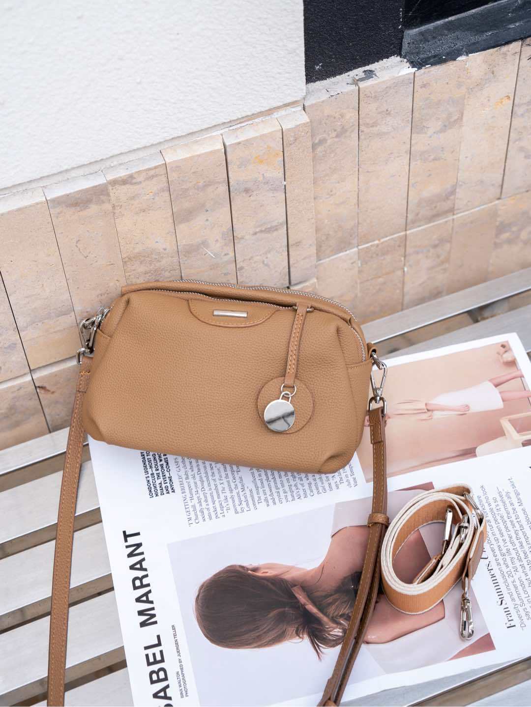 Women's Genuine Leather Soft Versatile Large Capacity Small Square Bags