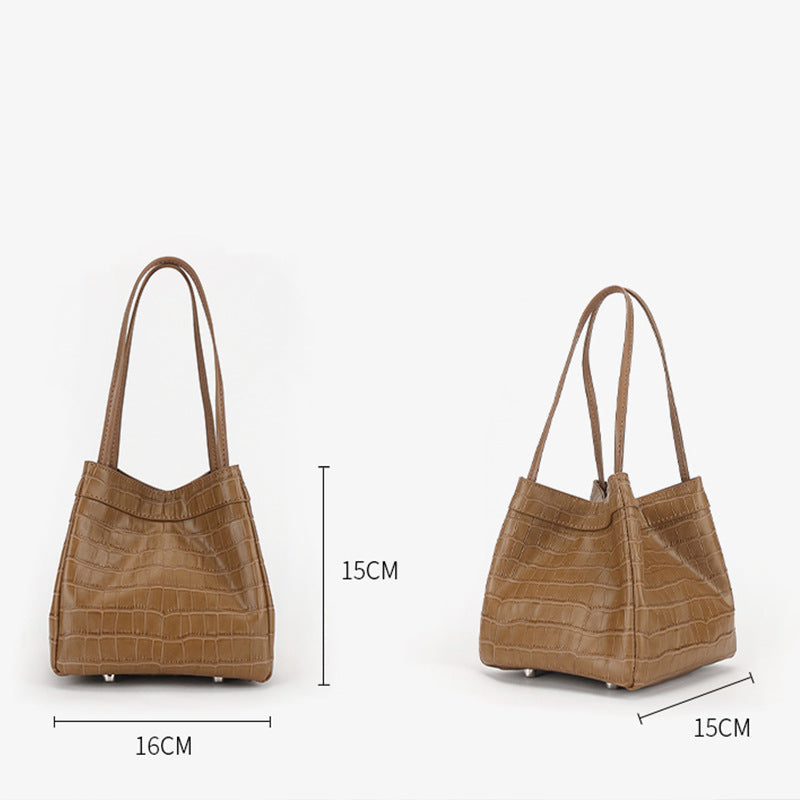 Women's Layer Cowhide Korean Simple Genuine Leather Handbags
