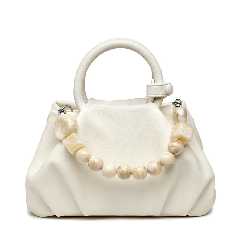 Niche Female Pleated Cloud Pearl Chain Bags