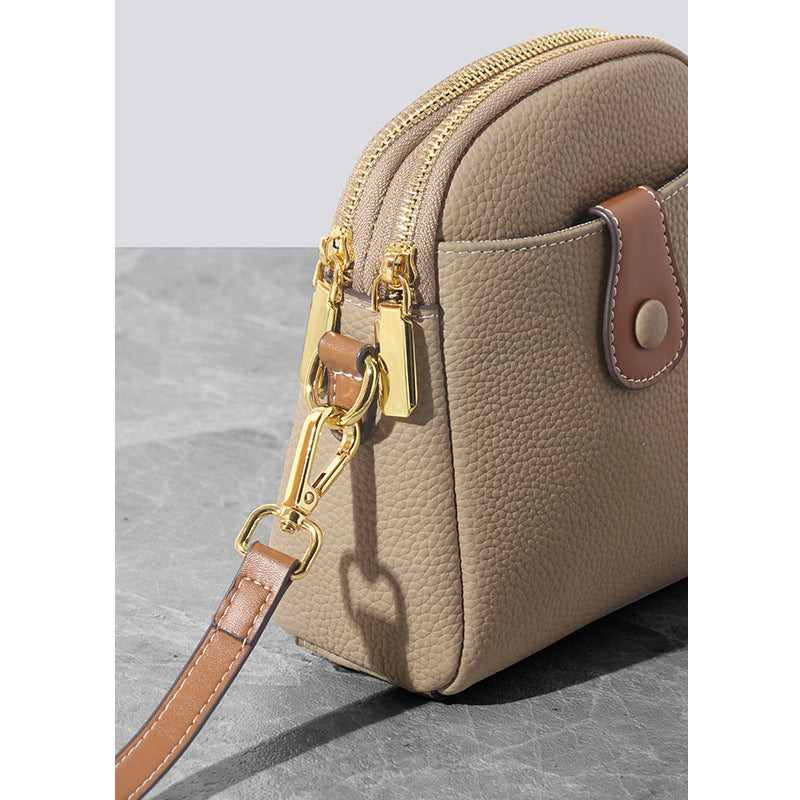 Women's Genuine Leather Fashion Mom Mobile Mini High-grade Single Phone Bags