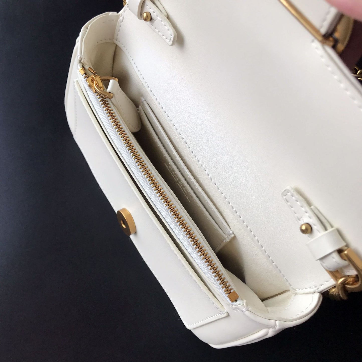 Women's Genuine Leather Swallow French Stick Classic Small Square Bags