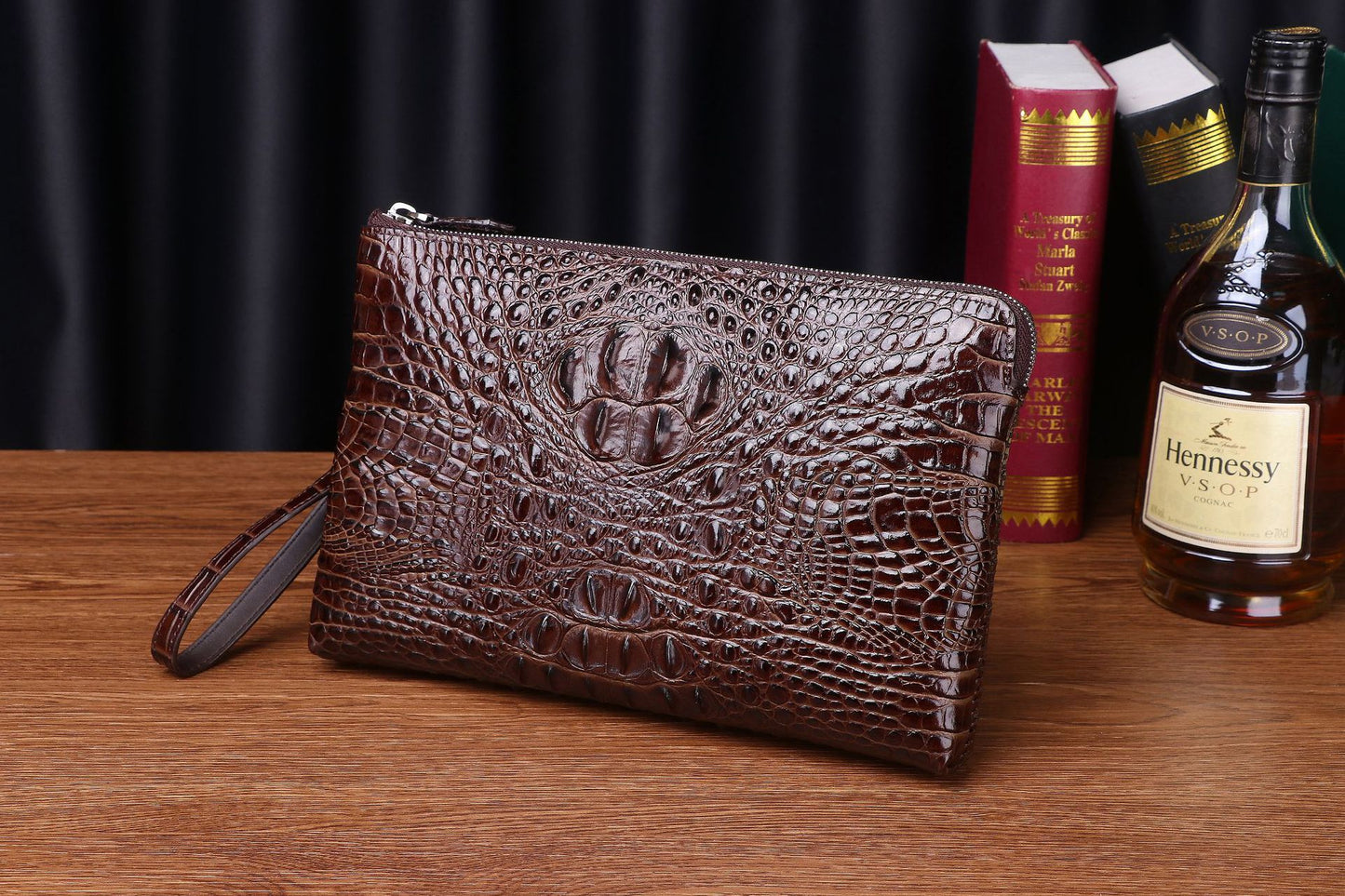 Men's Handmade Stitching Large Business Capacity Envelope Men's Handbags