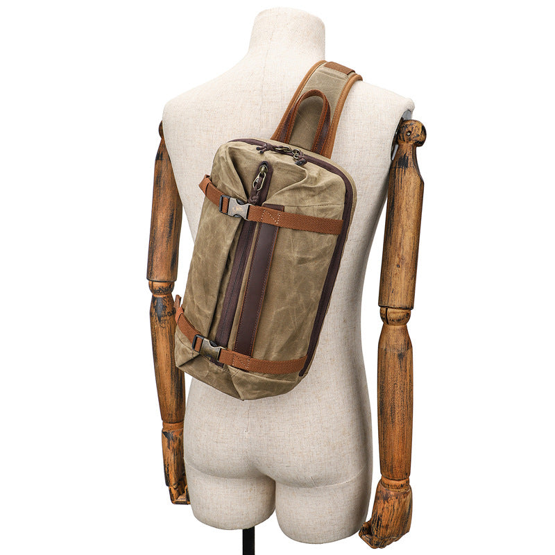 Men's Canvas Retro Large Capacity Fashion Pouch Shoulder Bags