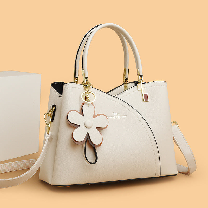 Women's Leather Stitching Portable Practical To Give Tote Bags