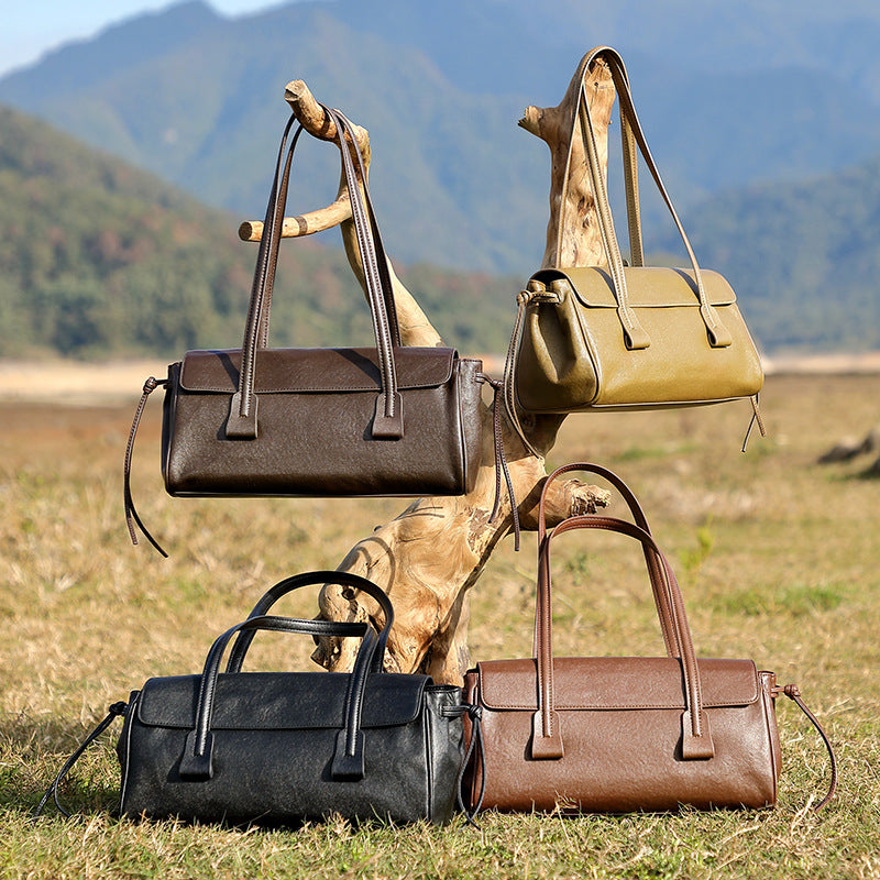 Women's Vegetable Tanning Leather Underarm High-grade Hand Crossbody Bags