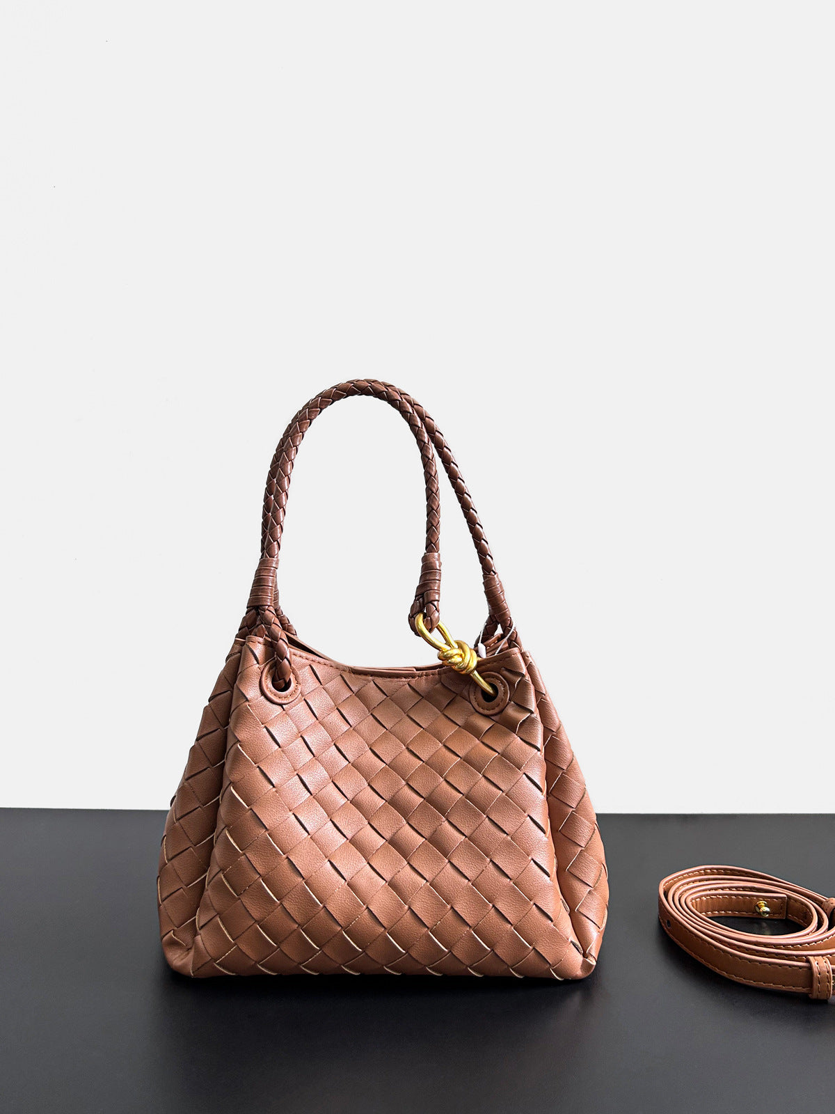Authentic Leather Weave Parachute Shu Portable Vegetable Bags