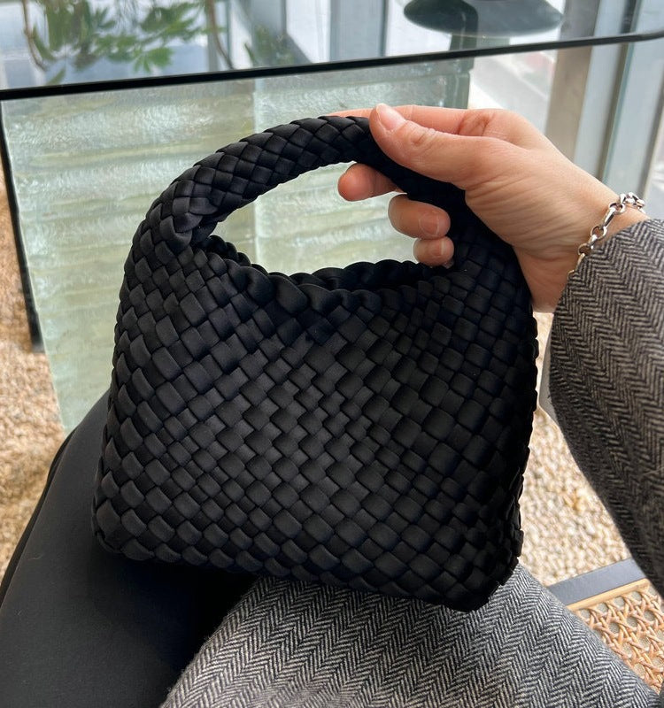 Women's Hand-woven Vegetable Basket Nylon Cloth Portable Shoulder Bags