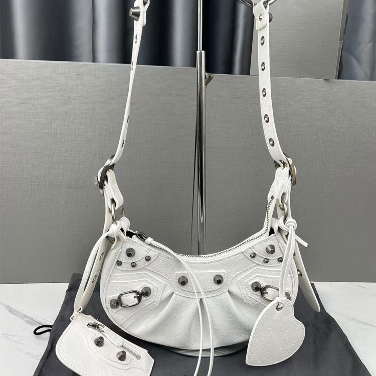Women's Three-in-one Oil Wax Cowhide Burst Crack Selenodont Shoulder Bags