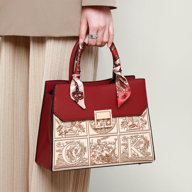 Women's Summer Genuine Leather Mother High Sense Handbags