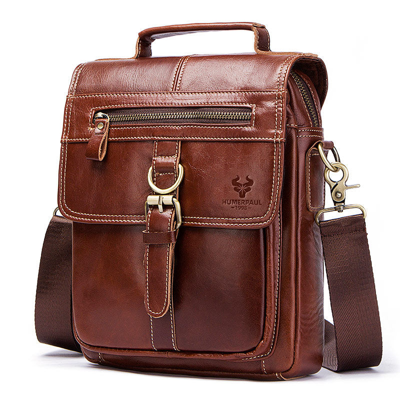 Men's Paul Vintage First Layer Cowhide Flap Men's Messenger Bags