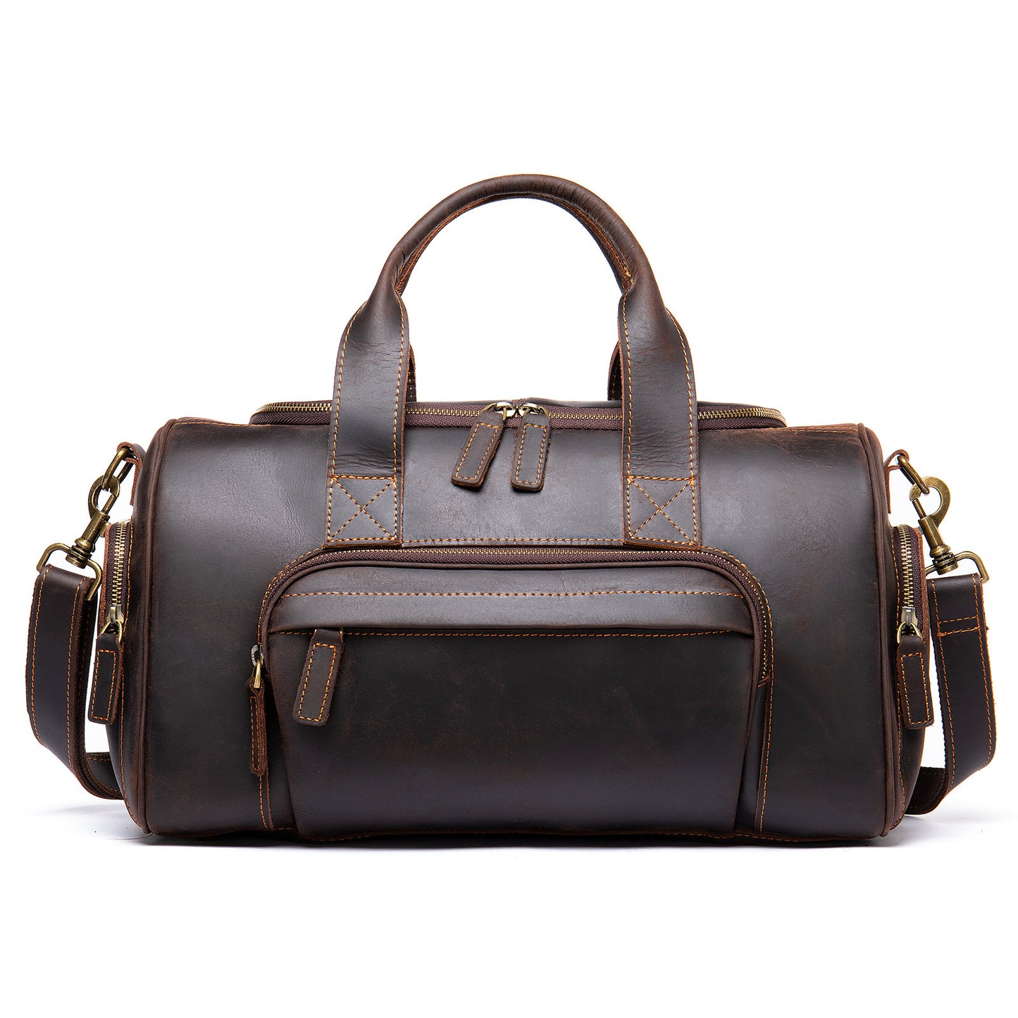 Men's Portable Large Capacity Vintage Leather Travel Bags