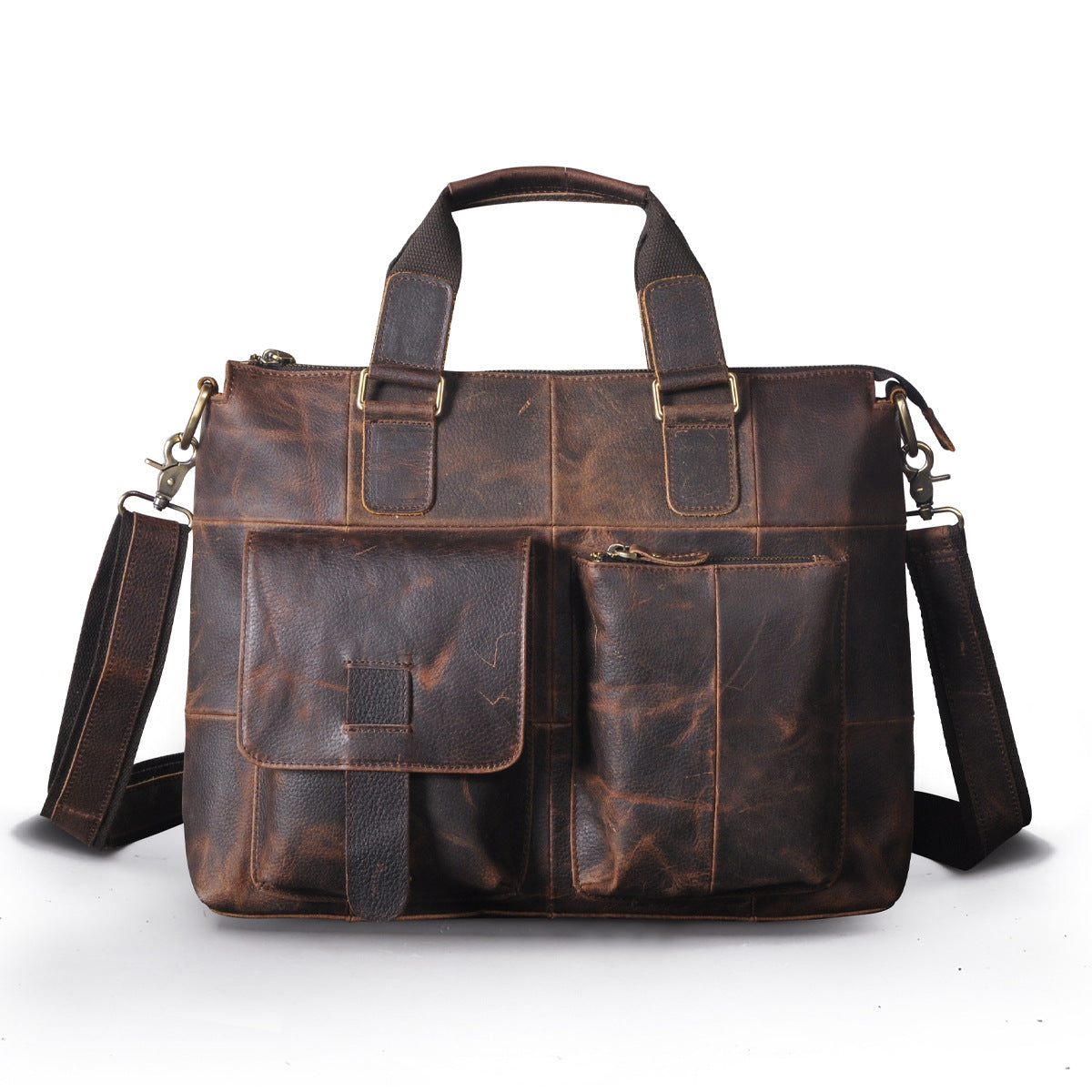 Men's First Layer Crazy Horse Leather Cowhide Bags