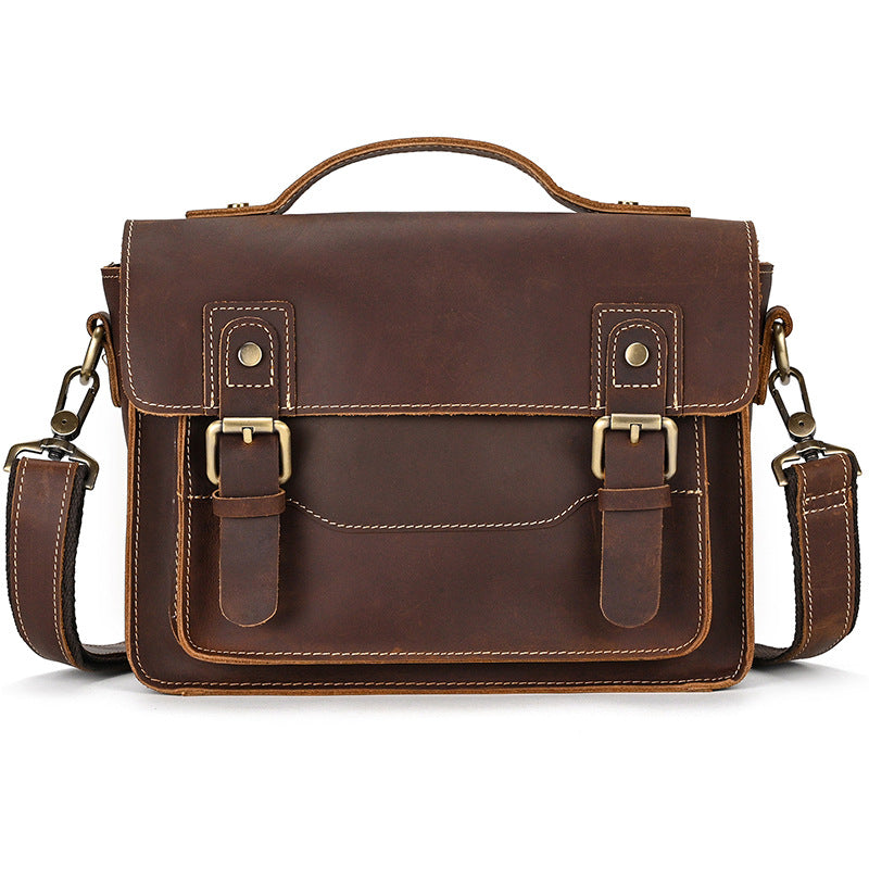 Men's Leather Crazy Horse First Layer Cowhide Bags