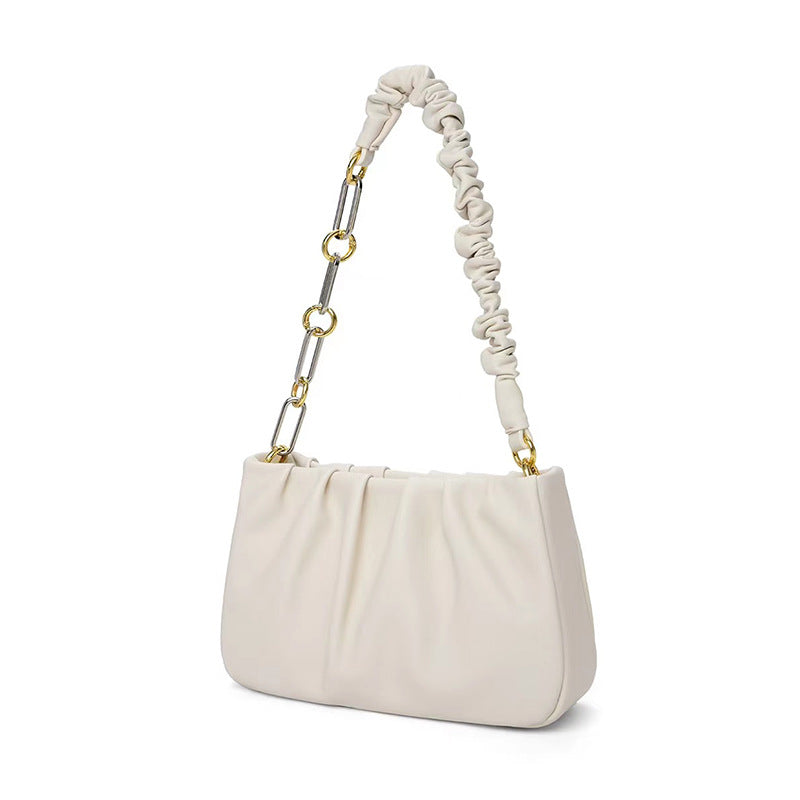 Women's High-grade Niche Underarm Fashion Oblique Pleated Armpit Bags