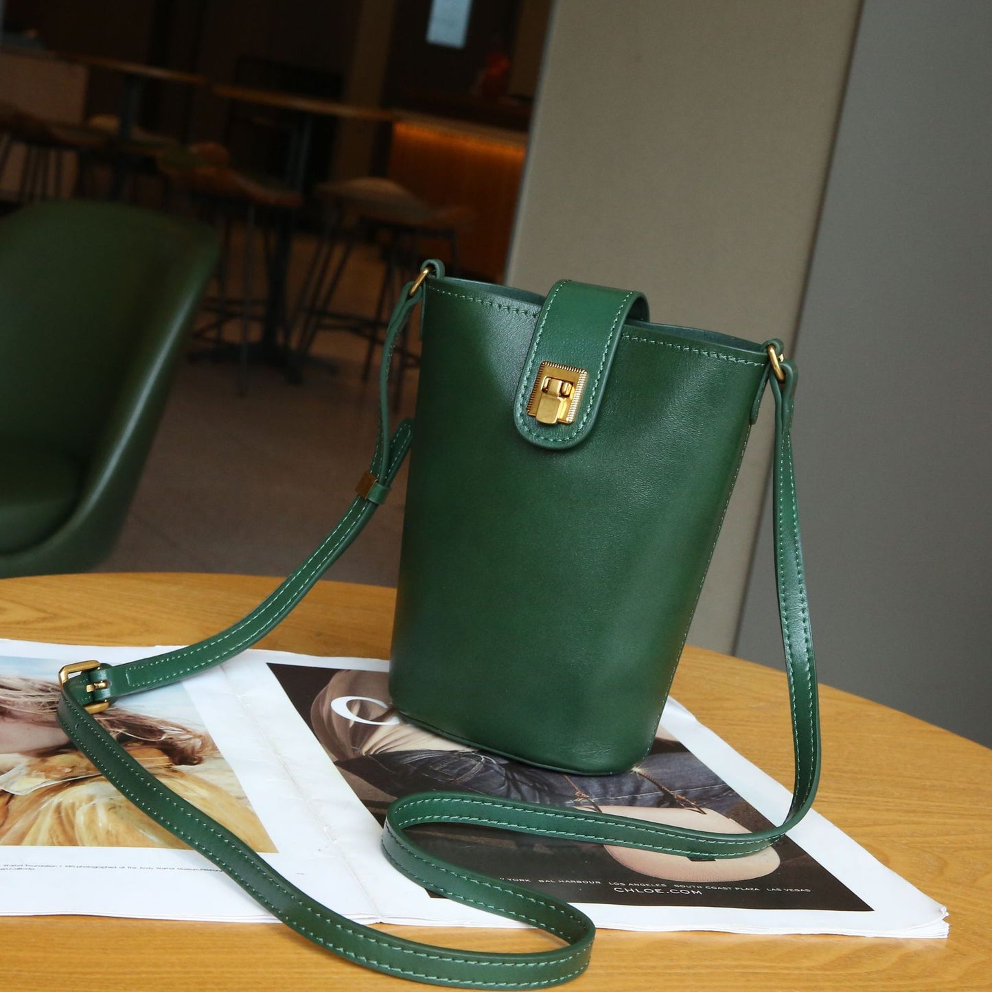 Women's Vegetable Tanned Leather Cowhide Special Interest Purses