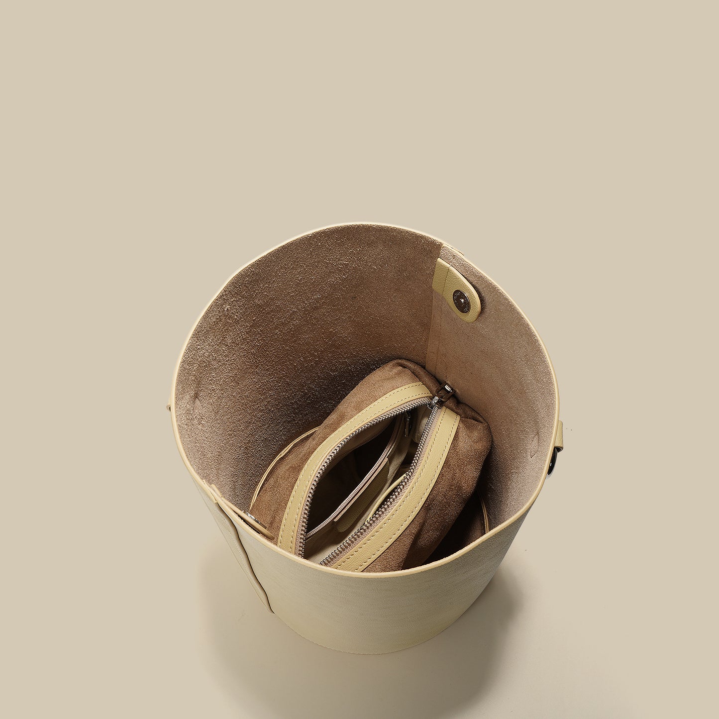 Women's Commuter Design High Sense Portable Cowhide Bucket Bags