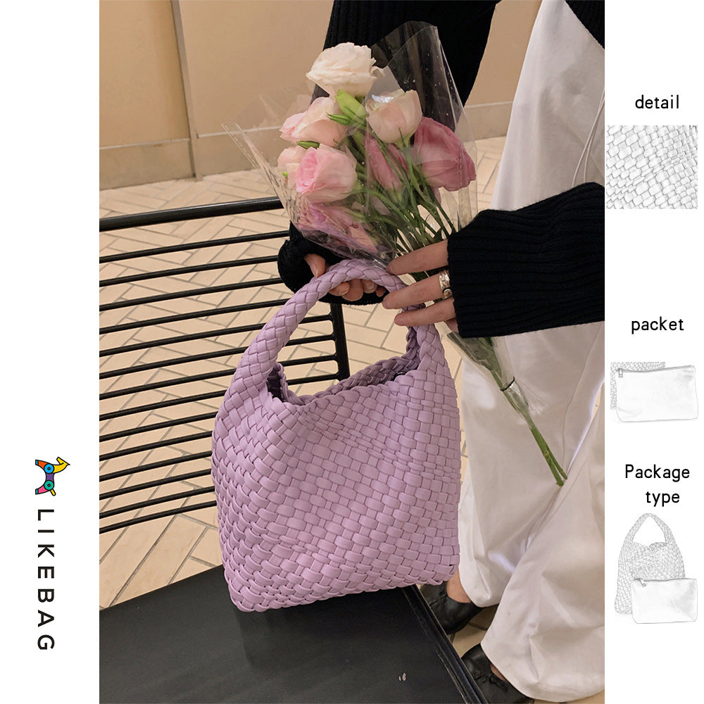 Women's Quality Handmade Woven Vegetable Basket Composite Shoulder Bags