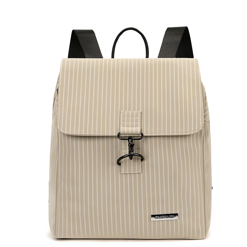 Striped British Style Commuter Waterproof Rucksack Backpacks