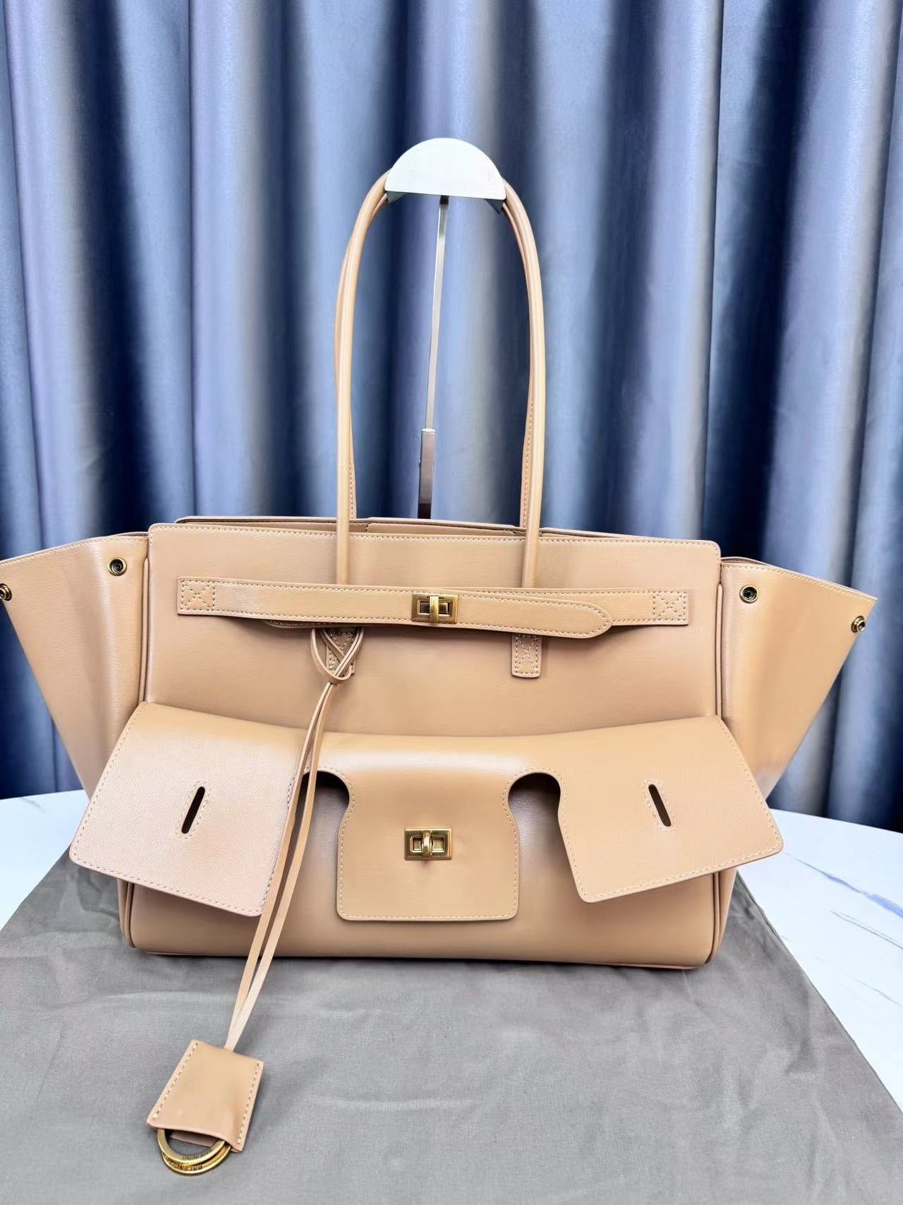 High Quality Cowhide Fashionable Loose Large Tote Bags