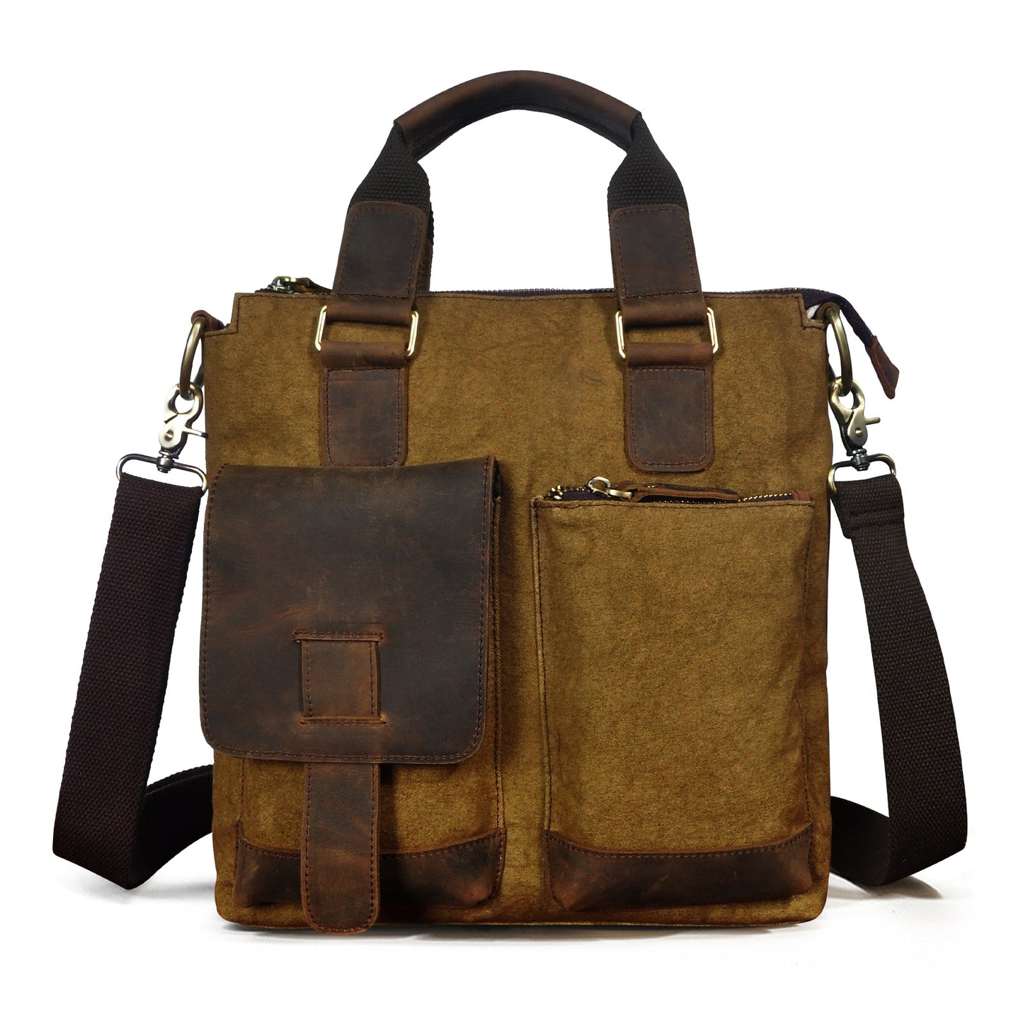 Men's Crazy Horse Oil Cowhide Leather Retro Men's Briefcases