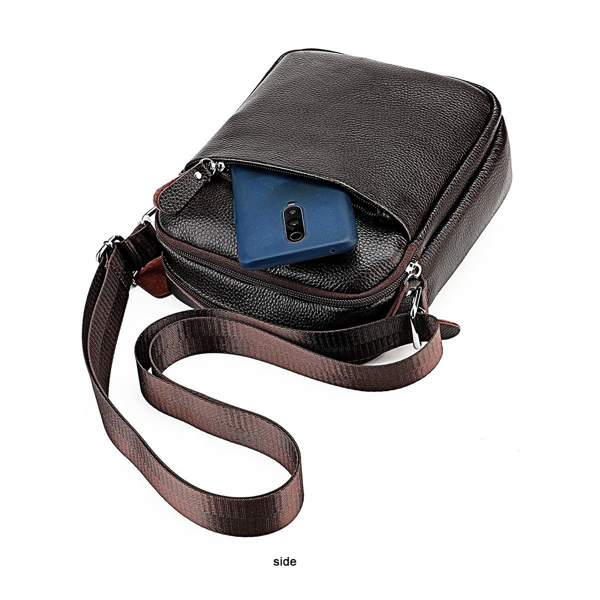 Men's Genuine Leather Fashion Cowhide Large Capacity Men's Messenger Bags