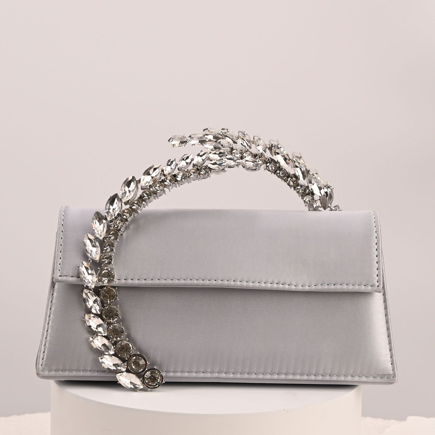 Women's Innovative Rhinestone Diamond Satin Dinner Small Square Bags