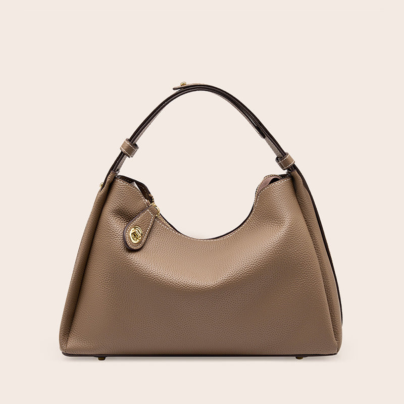 Women's High-grade Genuine Leather Fashion Underarm Elegant Bags