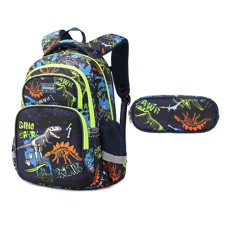 Boys Grade Stylish Lightweight Hu Ji Elementary School Students' Schoolbags
