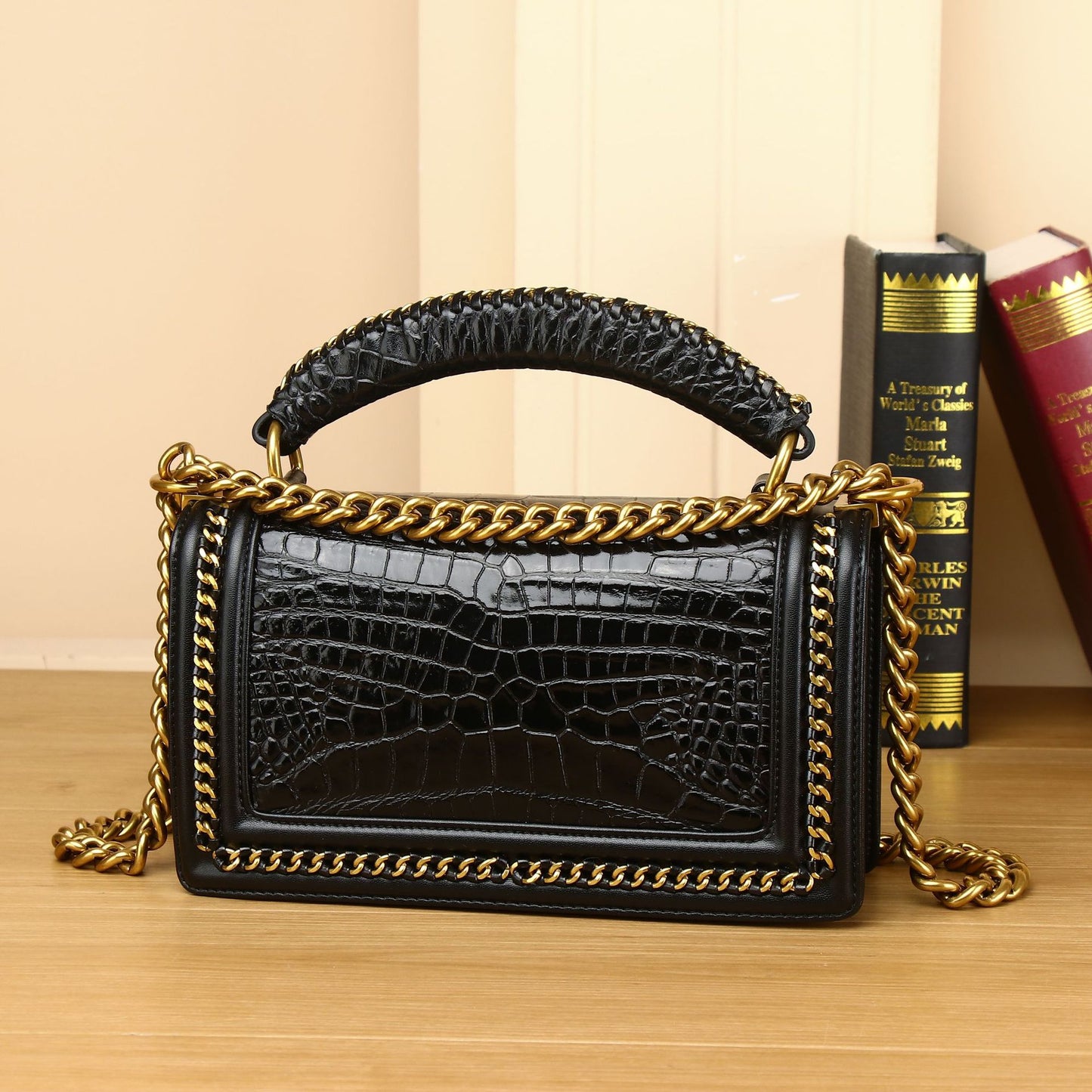 Women's Belly Pattern Hot Mom Trendy Genuine Shoulder Bags