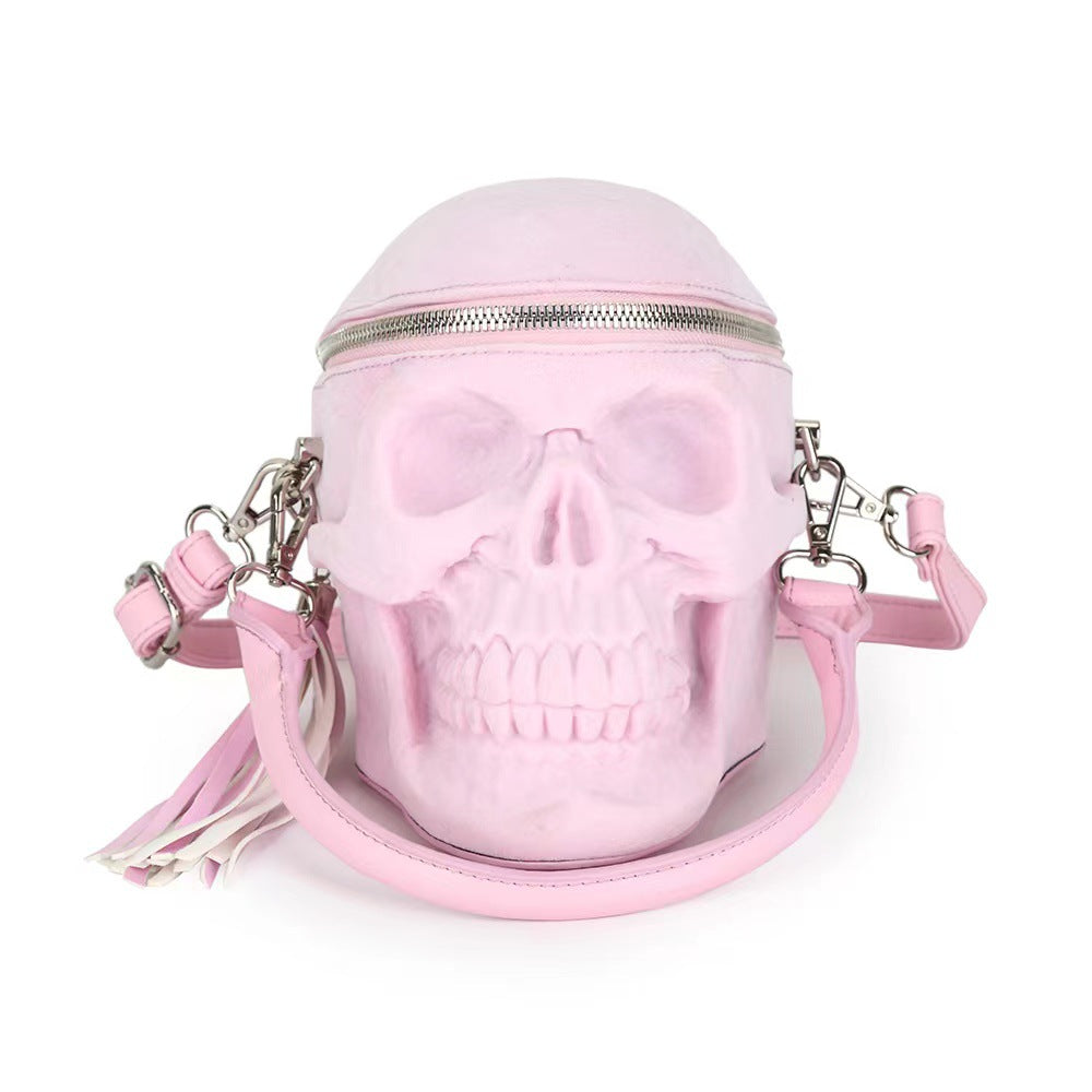 Women's Goth Skull Funny Halloween Style Tassel Shoulder Bags