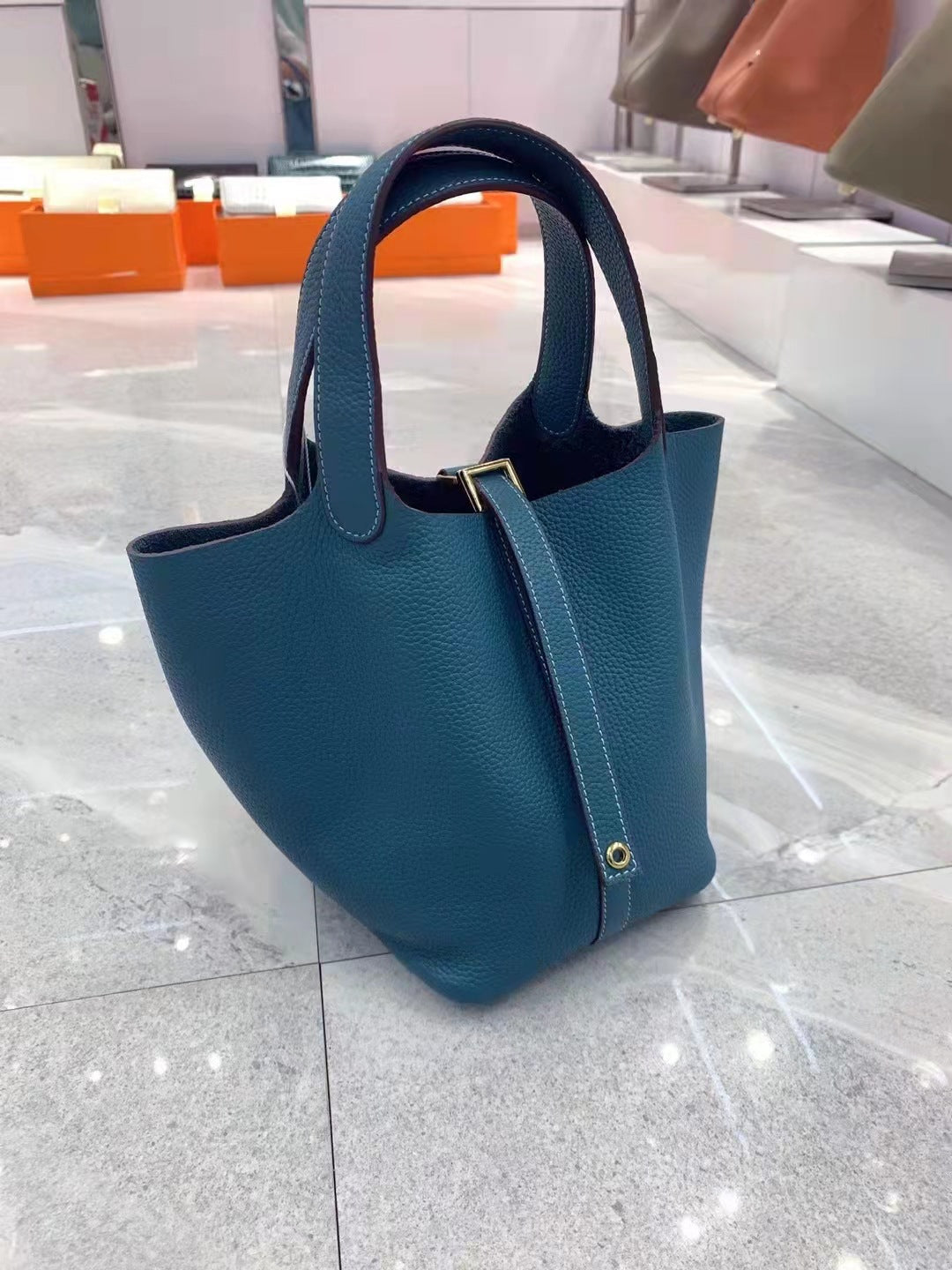 Top Layer Cowhide Home Food Basket Fashion Handbags