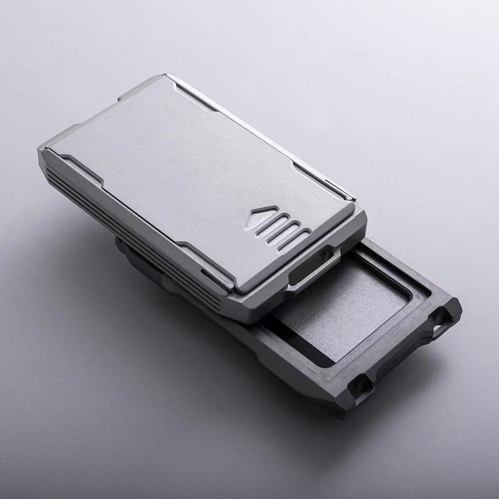 Men's Multifunctional Metal Storage Box Aluminum Alloy Card Holder