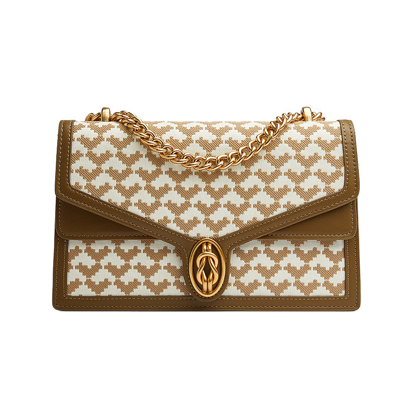 Women's Embroidered Underarm Chain Design High-grade Large Small Square Bags