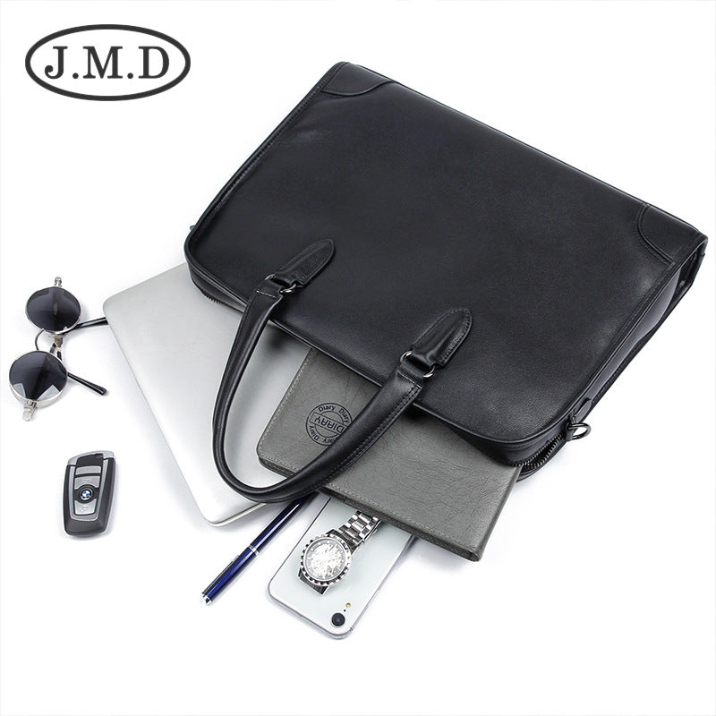 Men's Business Leather Waterproof Cowhide Computer Lawyer Men's Briefcases