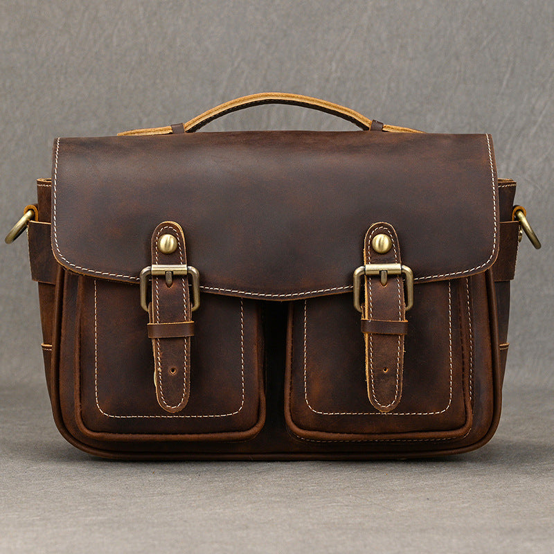 Crazy Horse Leather Genuine Out Protective Bags