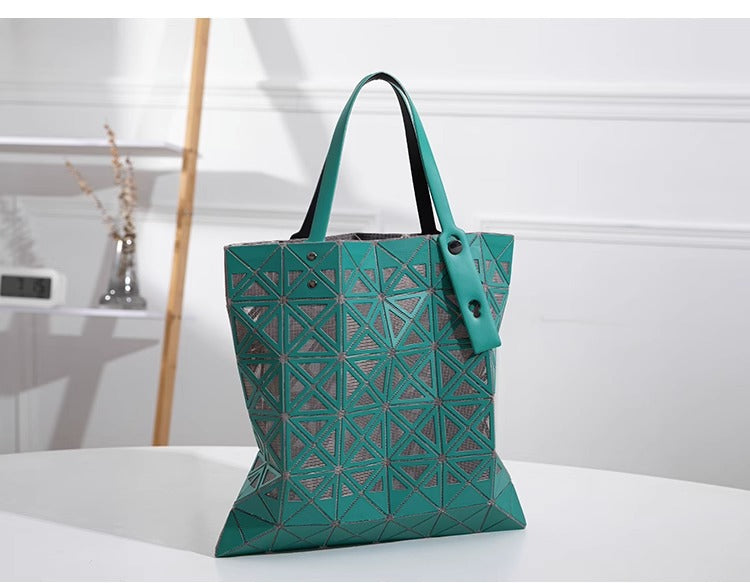 Women's Versatile Frosted Hollow Rhombus File Fashion Bags