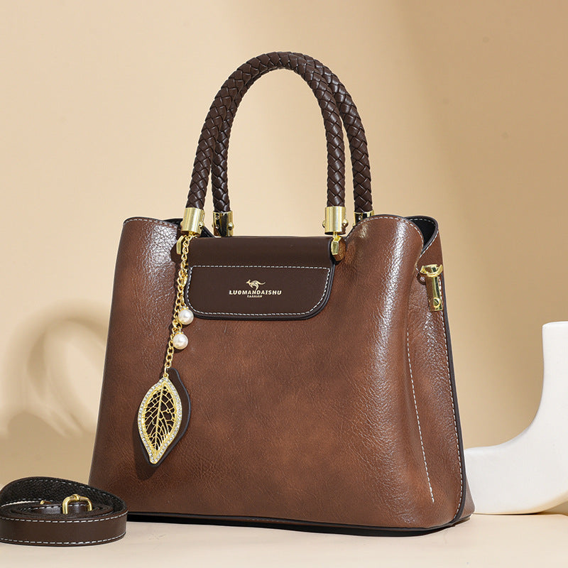 Women's Retro Oily Leather Large Capacity Versatile Tote Bags