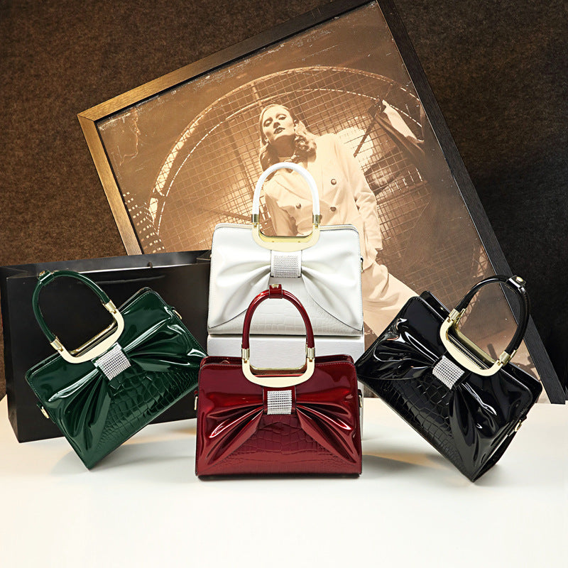 Women's Fashion Mom Elegant Bow Diamonds Handbags
