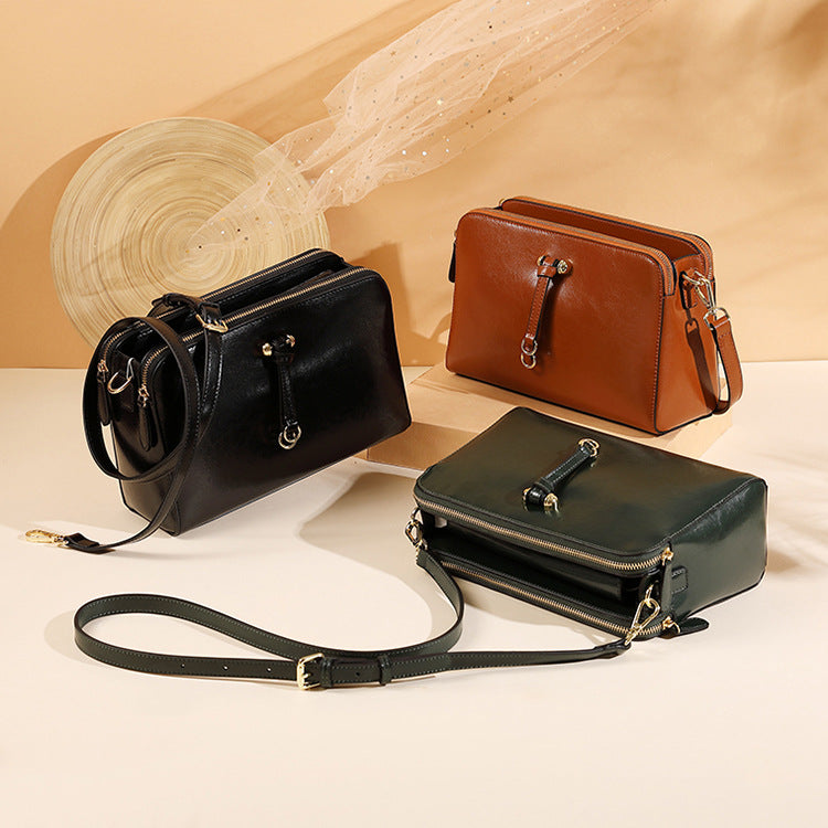 Women's Fashion Genuine Leather High-grade Cowhide Trendy Shoulder Bags