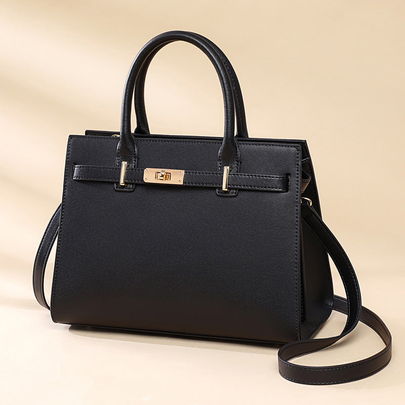 Women's Large Capacity Red Bridal Wedding Leather Handbags