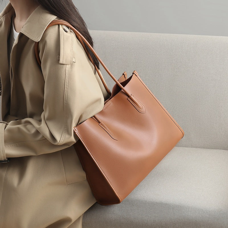 Women's Genuine Leather Large Capacity Commuter Portable Bags